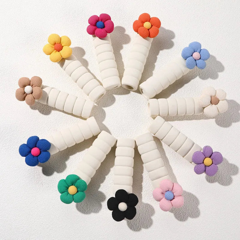 Round flower pattern door handle protective cover in multiple colour options
