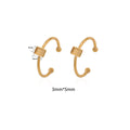 Golden electroplated stainless steel ring holder with multiple shape settings for jewellery display