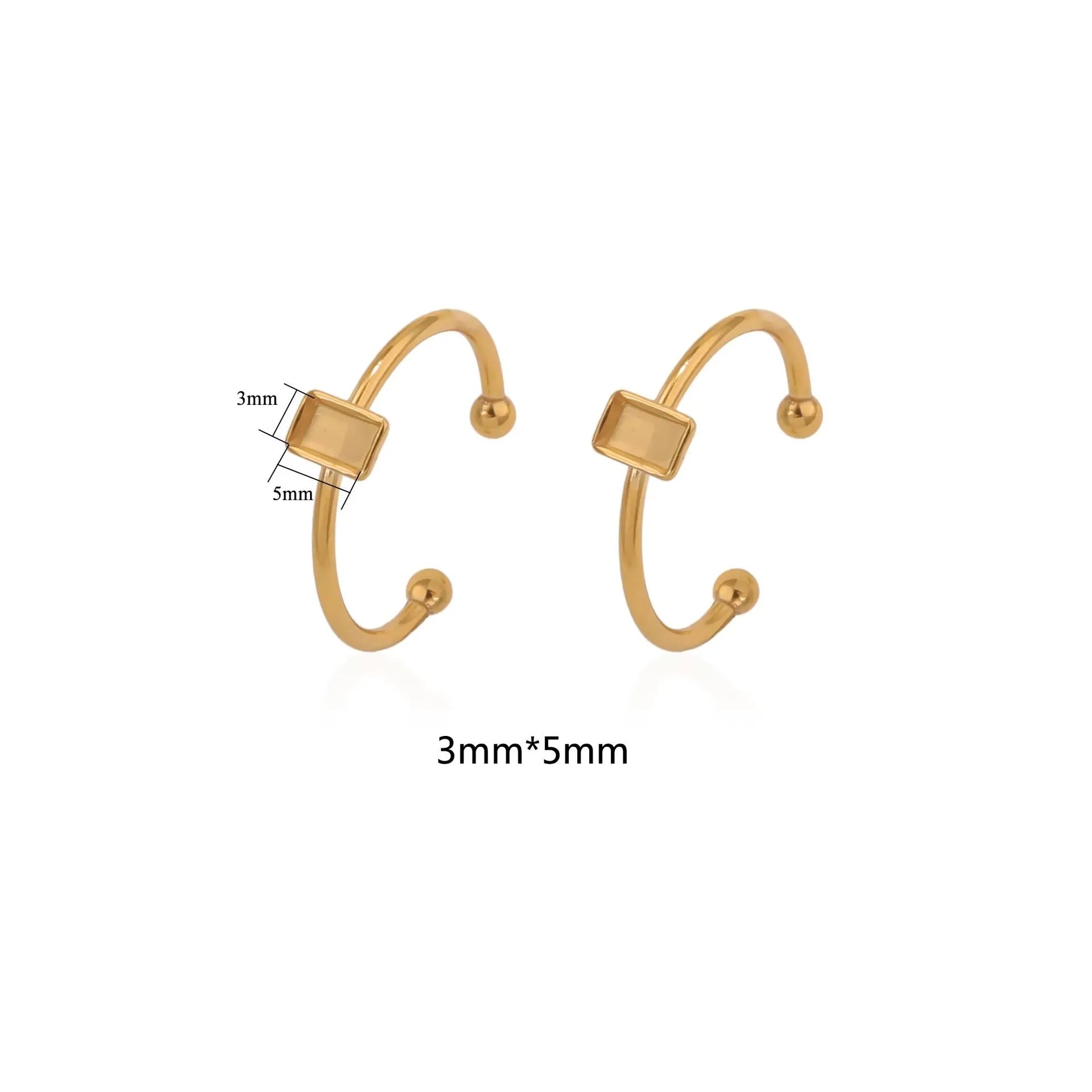 Golden electroplated stainless steel ring holder with multiple shape settings for jewellery display