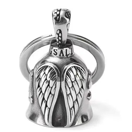 Vintage white angel wings feather keychain and necklace set with electroplated alloy construction