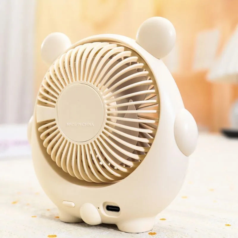 USB desktop electric fan with animal design in selected colour option for pet cooling