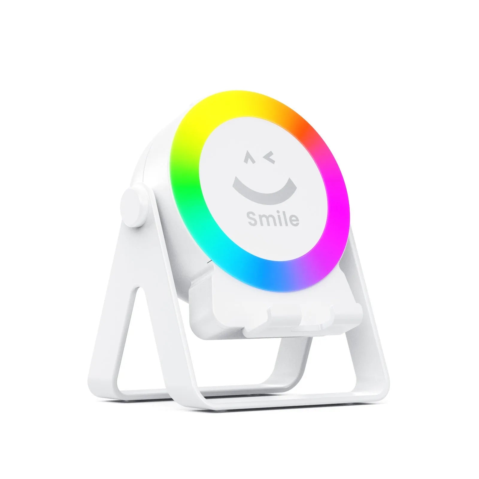 Black or white induction bracket Bluetooth speaker with LED lights and card slot