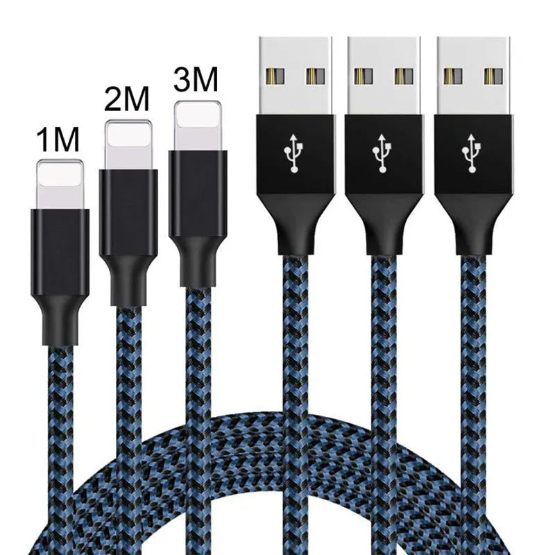 Braided micro USB charging cable for Android phones in black with colour accents