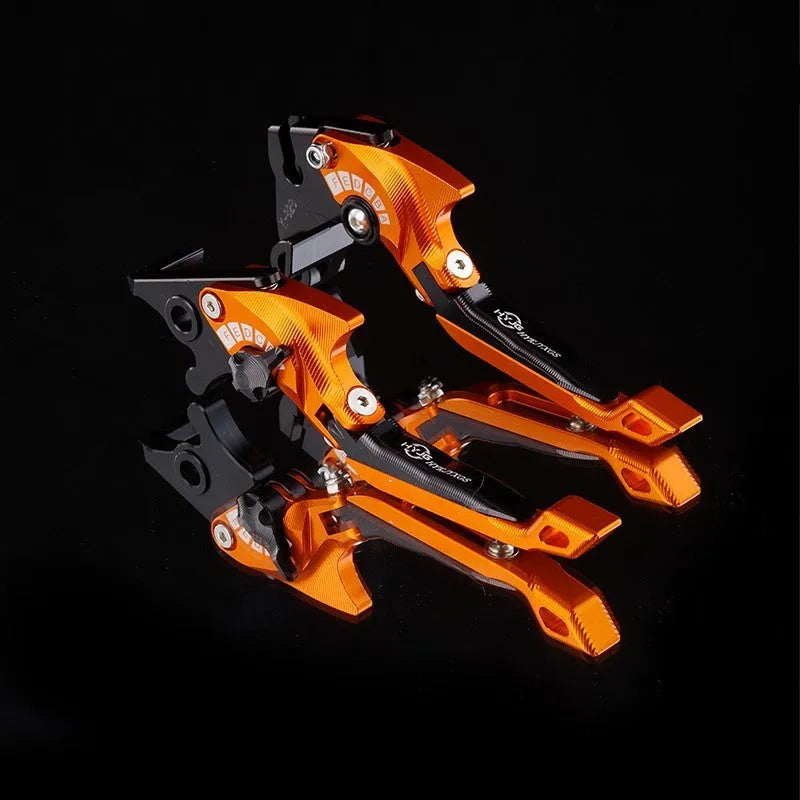 Adjustable metal horn handle for bicycle brake levers in assorted colour options