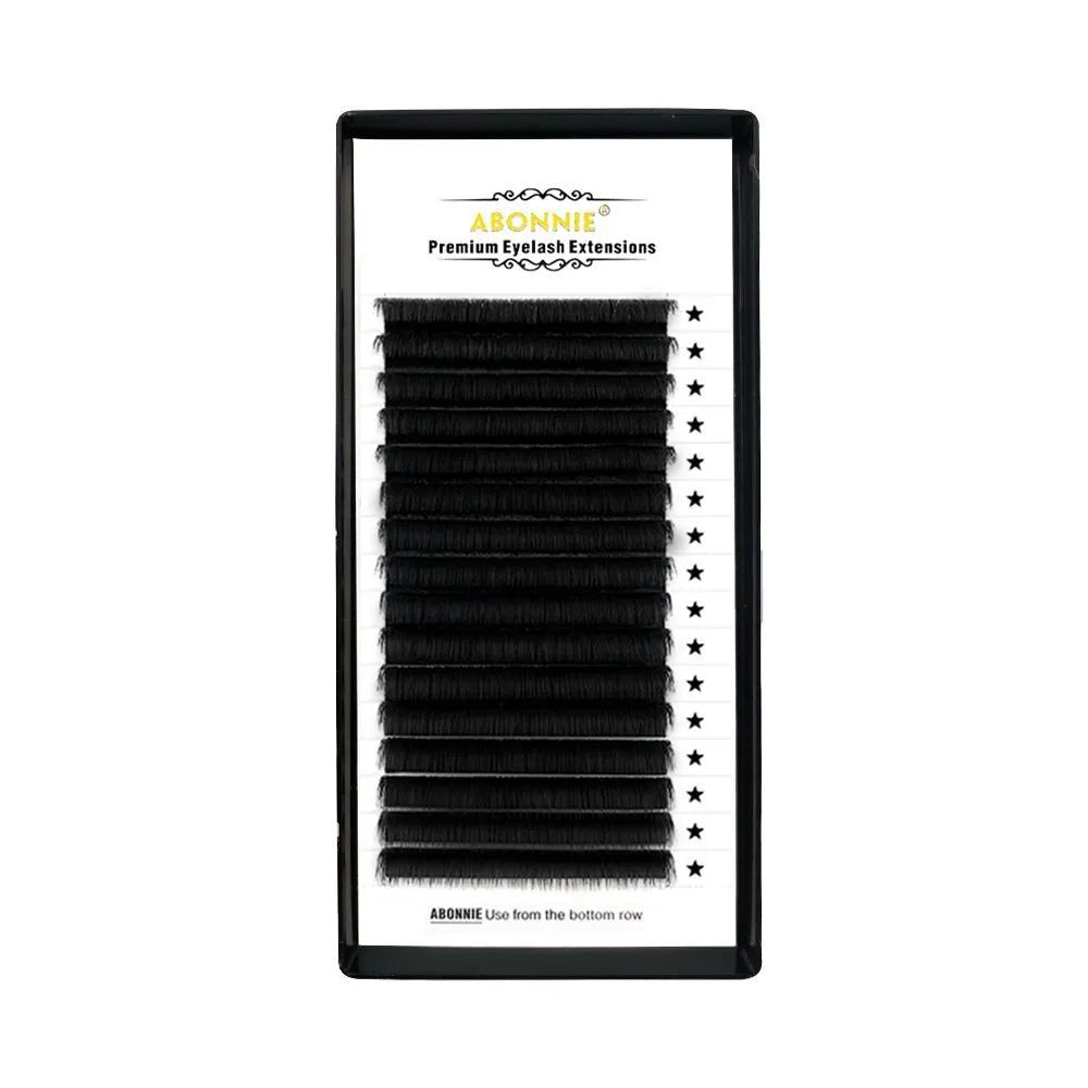 Pair of dense 16-row false eyelashes made from mink hair, showing a matte finish.