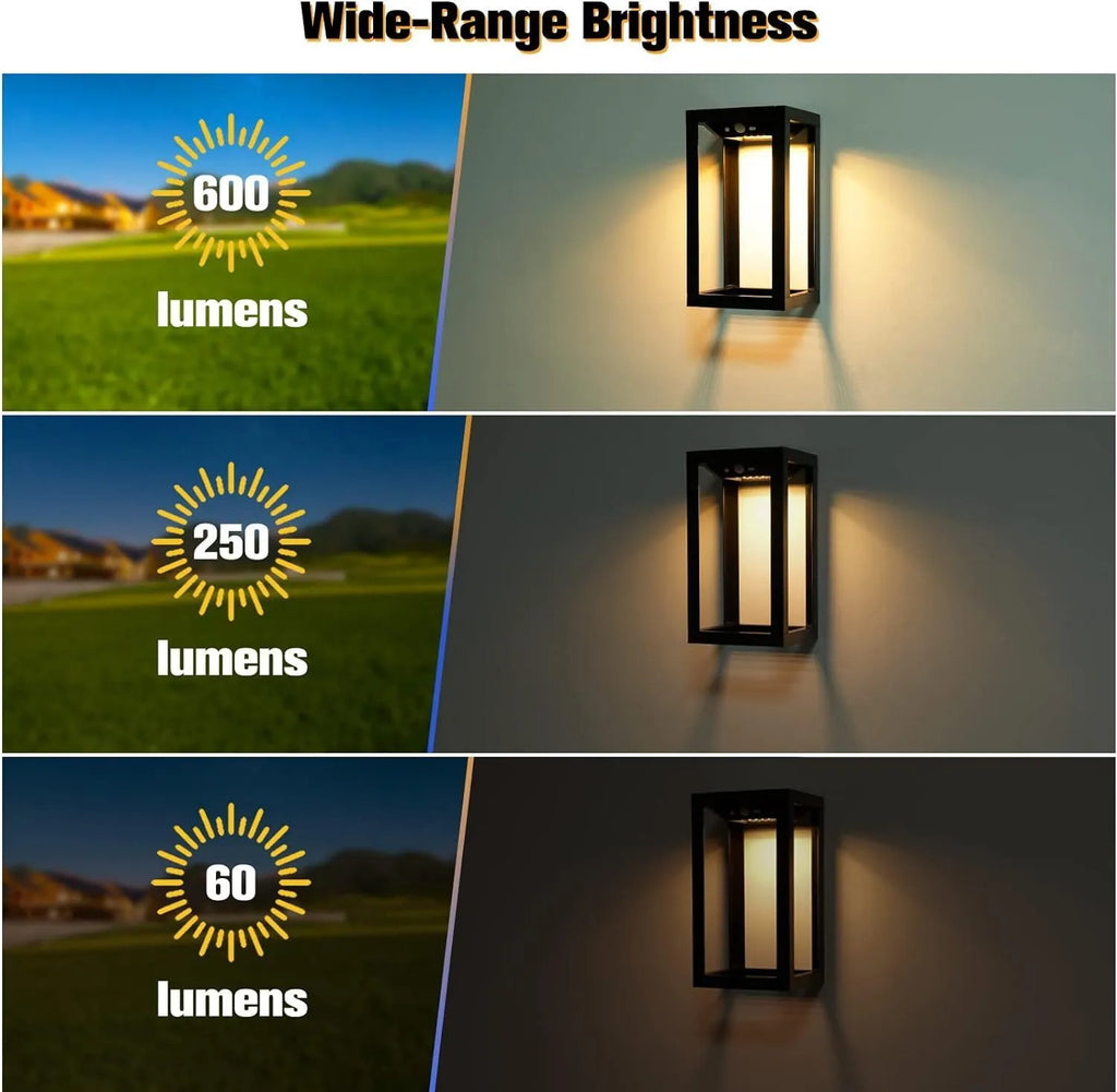 Modern Chinese design outdoor solar wall lamp with waterproof plastic construction