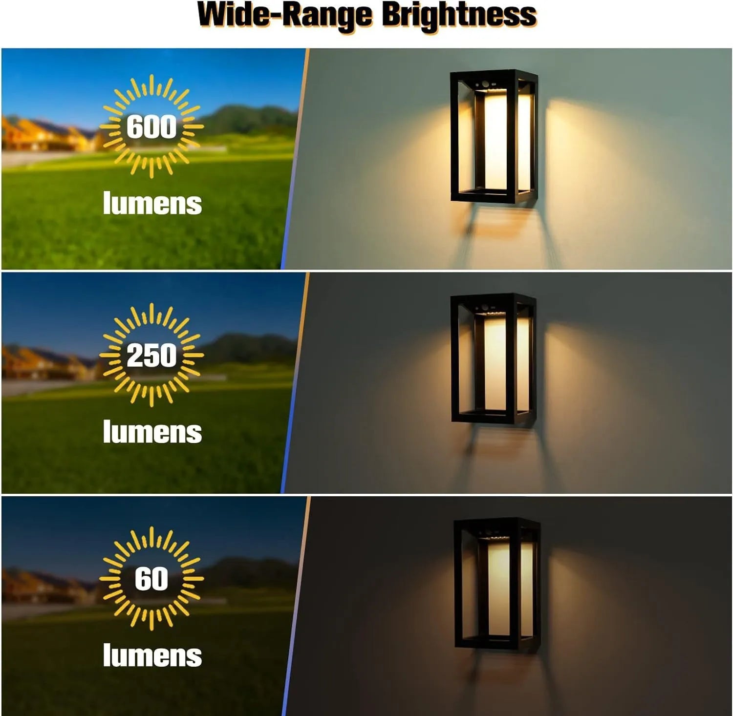 Modern Chinese design outdoor solar wall lamp with waterproof plastic construction