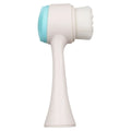 Blue nylon bristle pet paw brush with PP handle for dogs and cats.