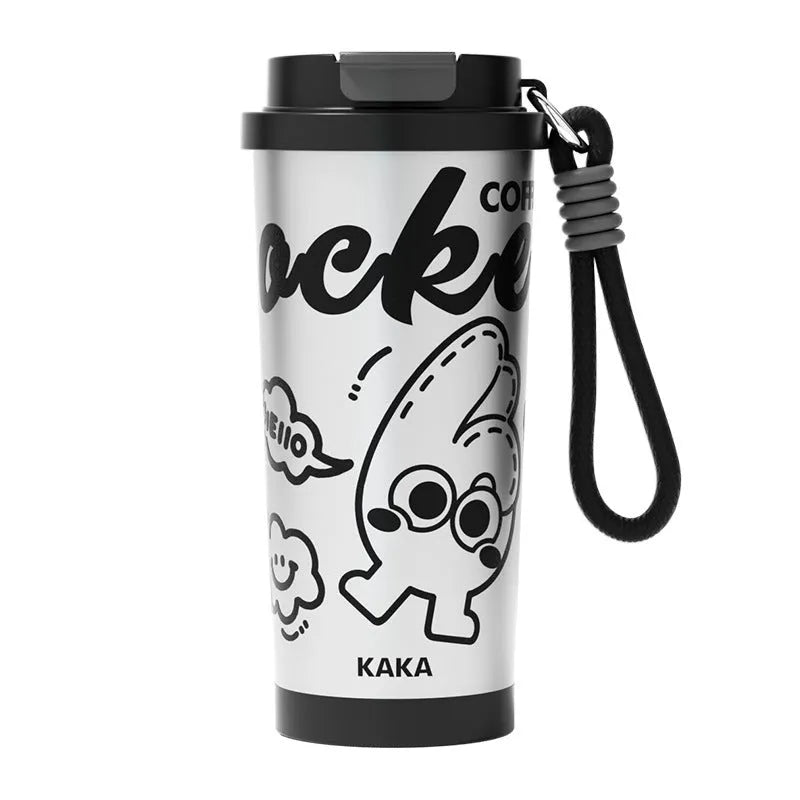 Creative 500ml stainless steel vacuum flask shown in green colour with choice of ceramic or steel inner liner.