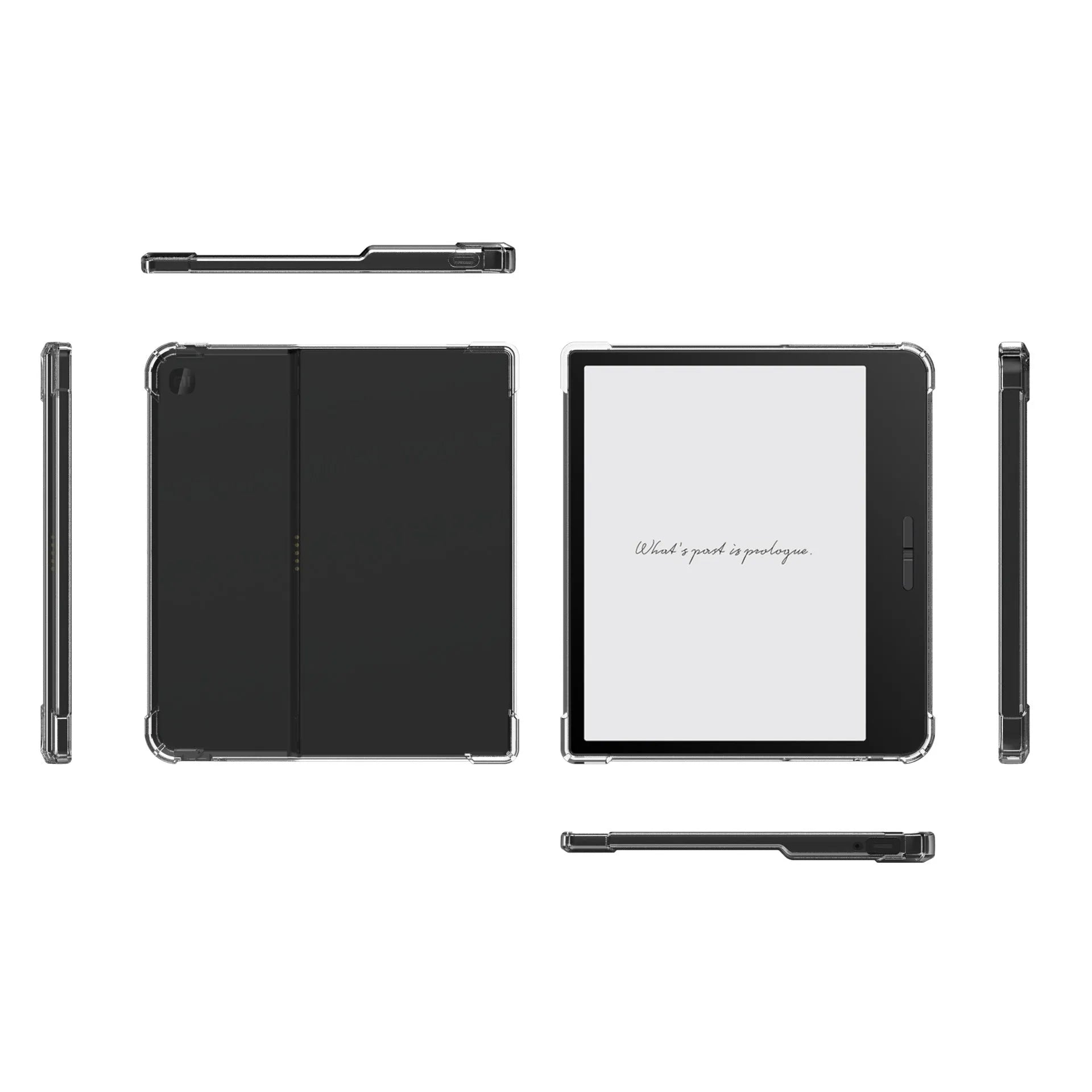 Transparent airbag protective phone case for 7-inch Xiaomi devices showing shockproof TPU construction