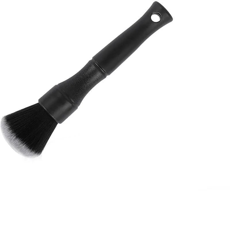 Black car detailing brush with ultra-soft pig hair bristles shown in two sizes: 240mm and 160mm length.