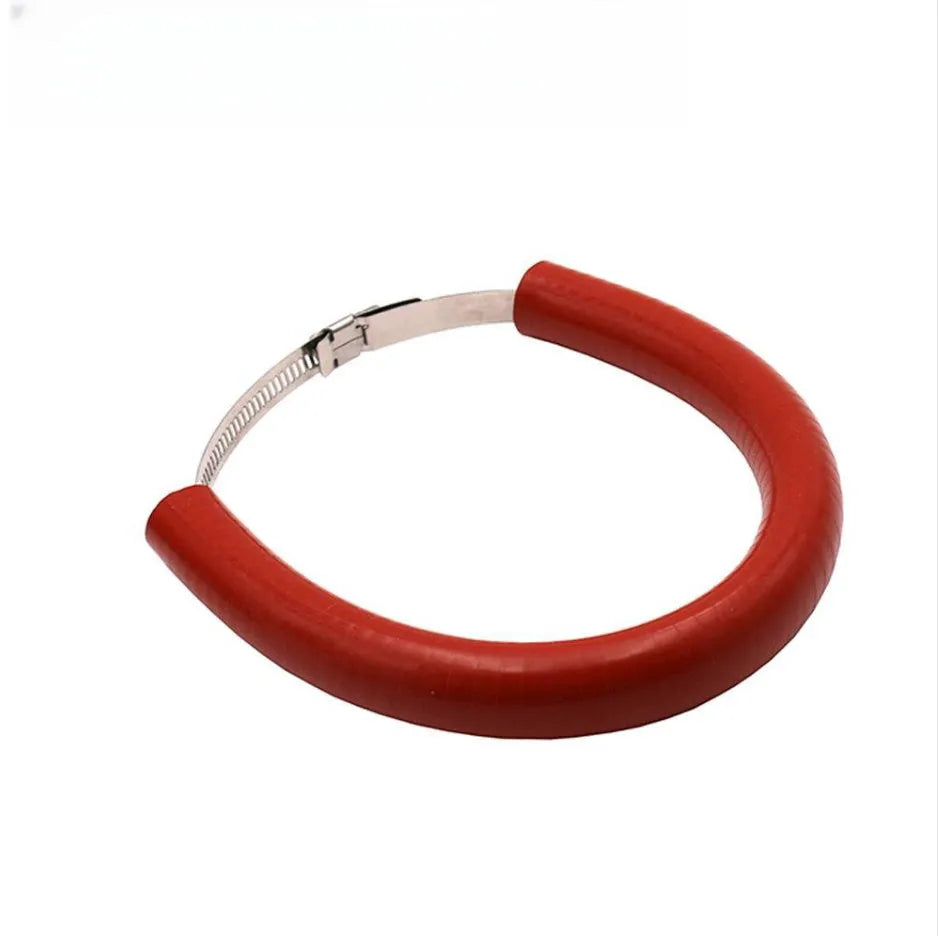 Universal motorcycle exhaust anti-drop wring gasket kit in black, blue, and orange colour options.