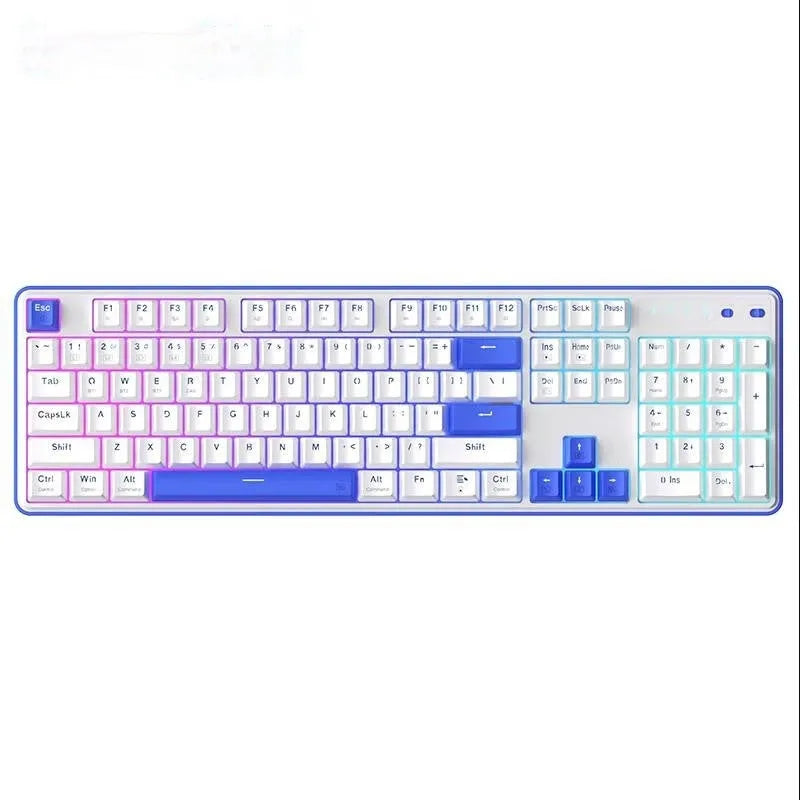 104-key mechanical keyboard with RGB lighting and multiple colour configuration options