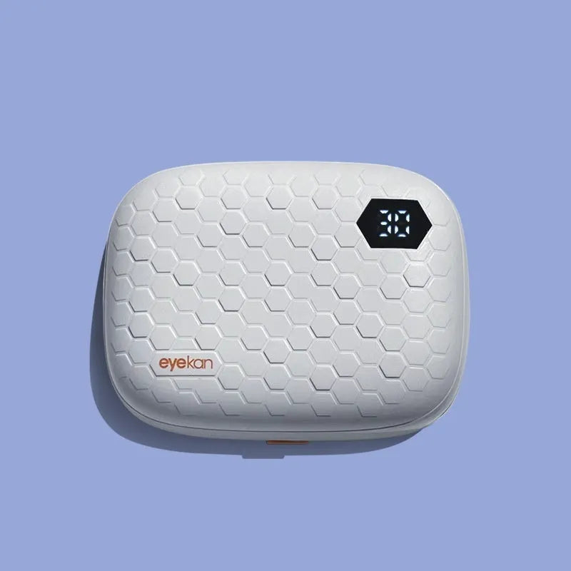 Automatic electric ultrasonic cleaning machine for invisible glasses in blue plastic casing