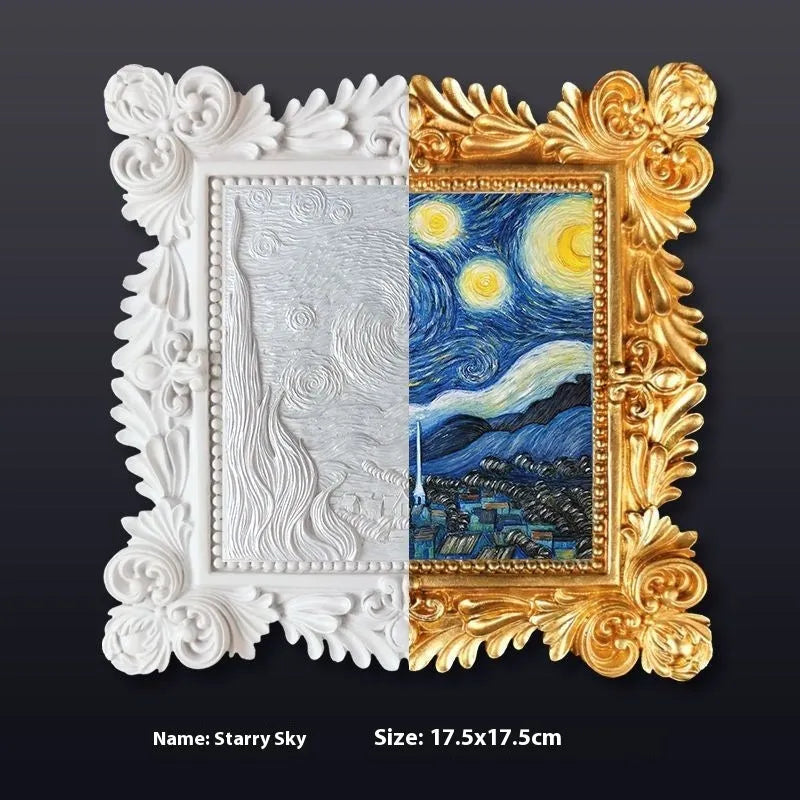 DIY oil painting by numbers kit on epoxy pottery canvas with brushes and paints for Van Gogh Starry Night