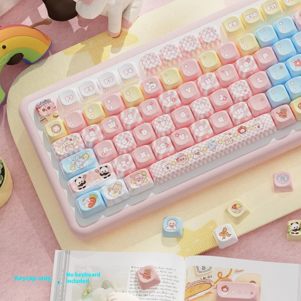 Clip Doll original mechanical keyboard keycaps 112-key boxed set with sublimation printed doll design