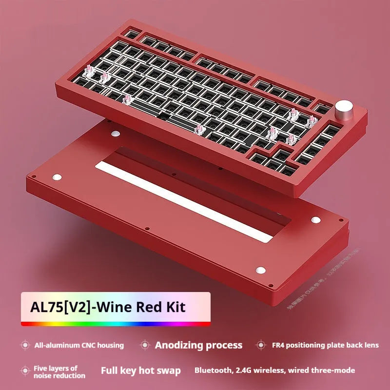 Heiji Snake 75% aluminium mechanical keyboard kit with multiple colour options and customisation tools