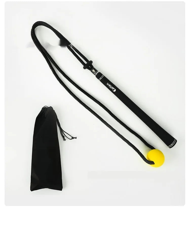 Black silicone elastic string golf swing correction training rope for practice