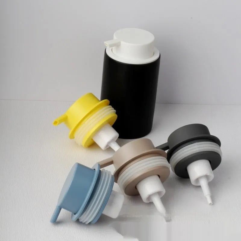 ABS plastic facial cleanser foam pump dispenser with large foam head in four colour options