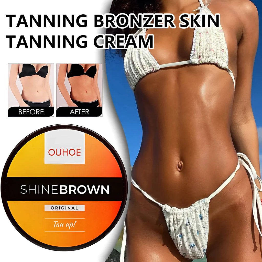 Black packaging for Luxe Gel Tanning Cream and After Sun Aloe Vera Gel set in 50g or 100g sizes.