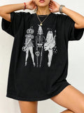 A loose-fitting cotton t-shirt with short sleeves and a round neck, shown in assorted colours.