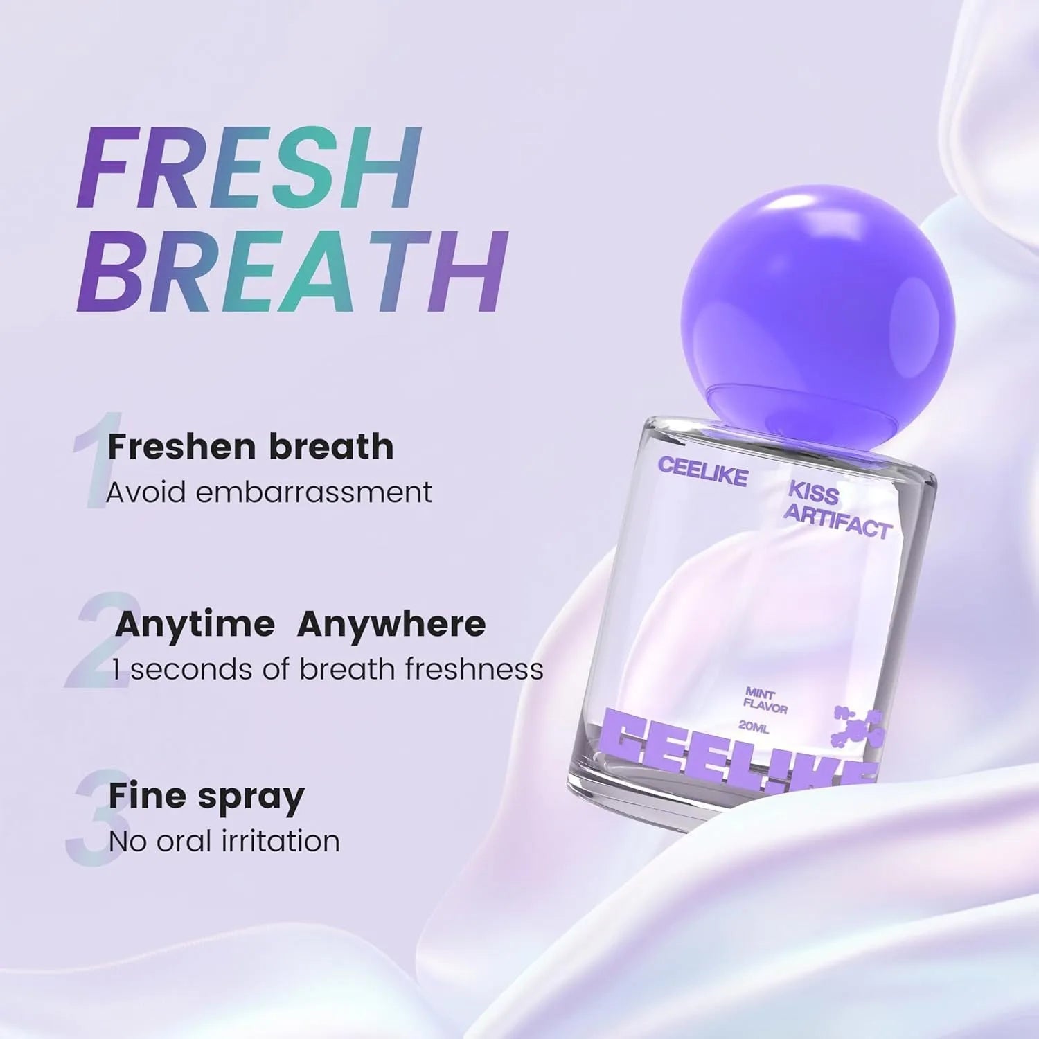20ml portable probiotics oral spray bottle for hydrating oral care