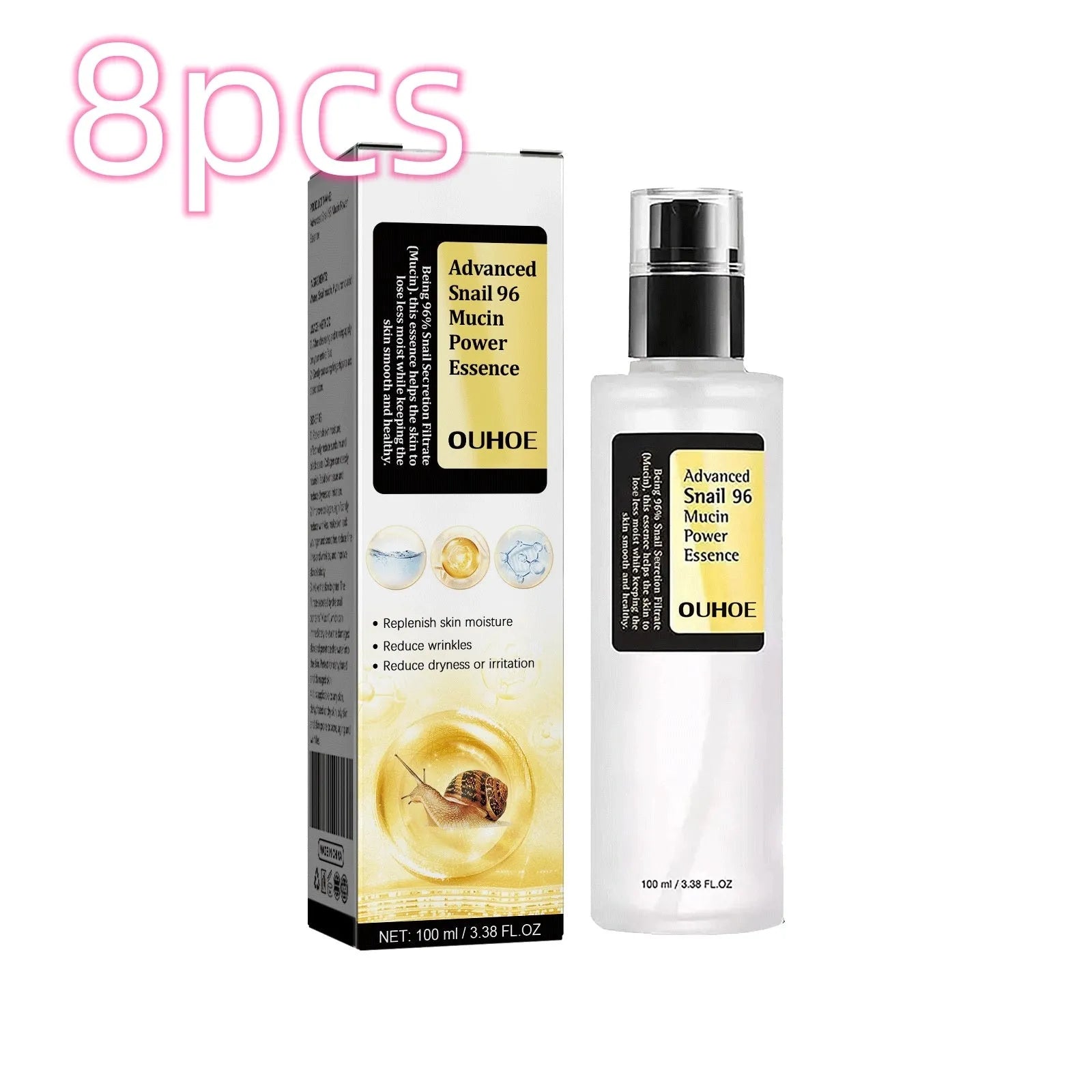 100ml Snail Serum Collagen Facial Serum Original bottle with hydrating brightening nourishing firming softening properties