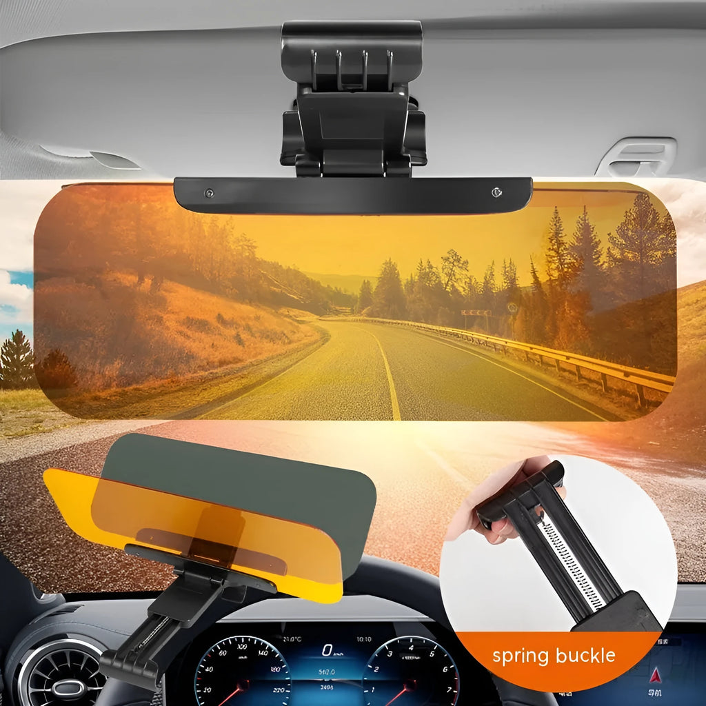 Anti-high beam goggles dual-use car sun visor with acrylic lens and telescopic installation