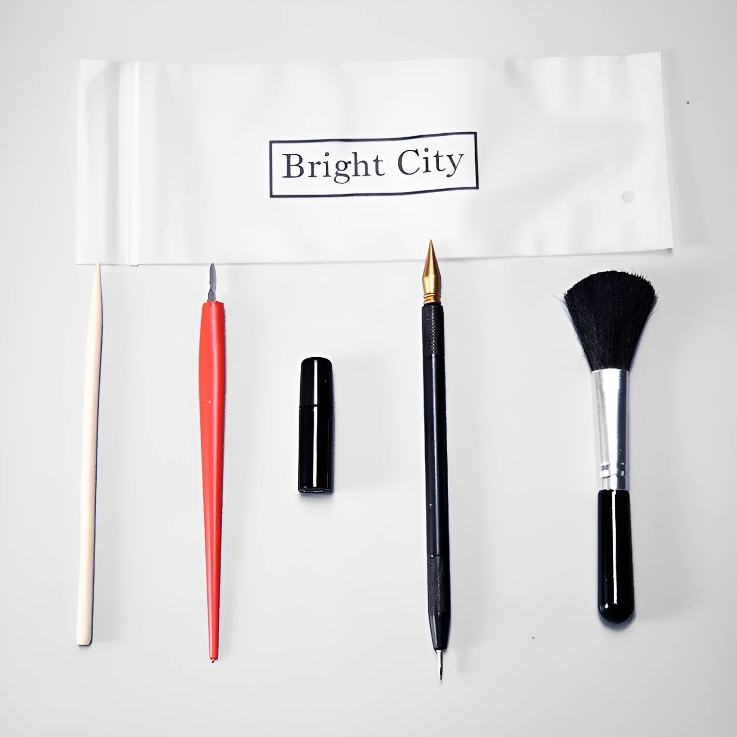 Scratch painting tool set with scraping pens, healing pens, brushes and photo frames for card artwork