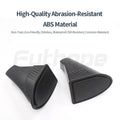Two black ABS plastic car door storage bins designed for Tesla Model Y front compartments.