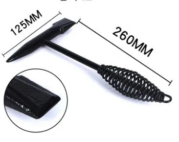 Welding slag removal hammer with spring handle in four weight options for metalworking