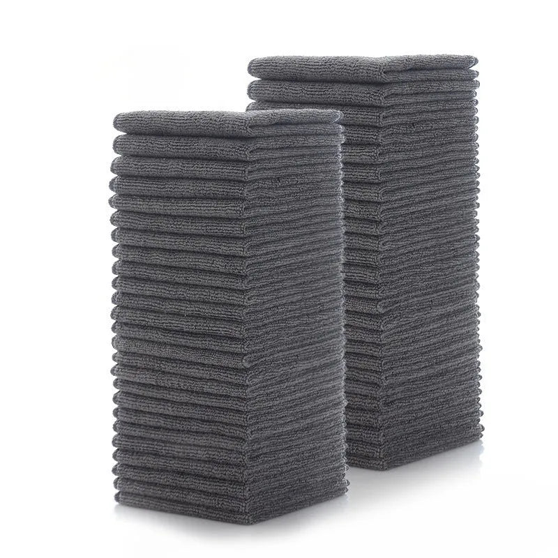 Grey square microfiber kitchen cleaning cloth for oilproof decontamination