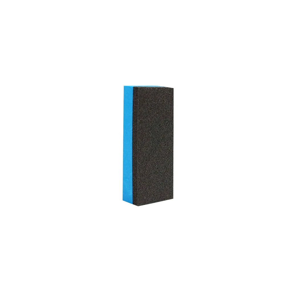 Automotive rust remover spray bottle with blue square sponge applicator for car metal surfaces