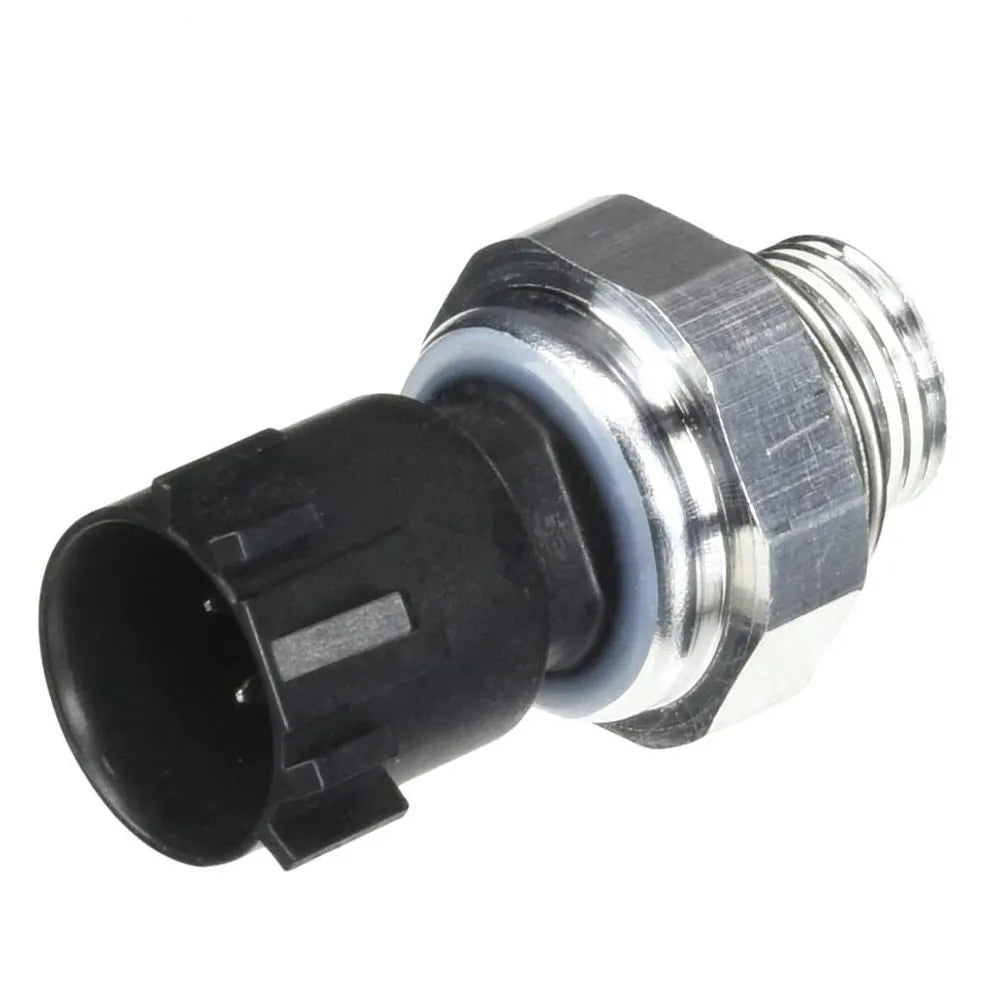 Silver automobile fuel pressure sensor with simple automotive design
