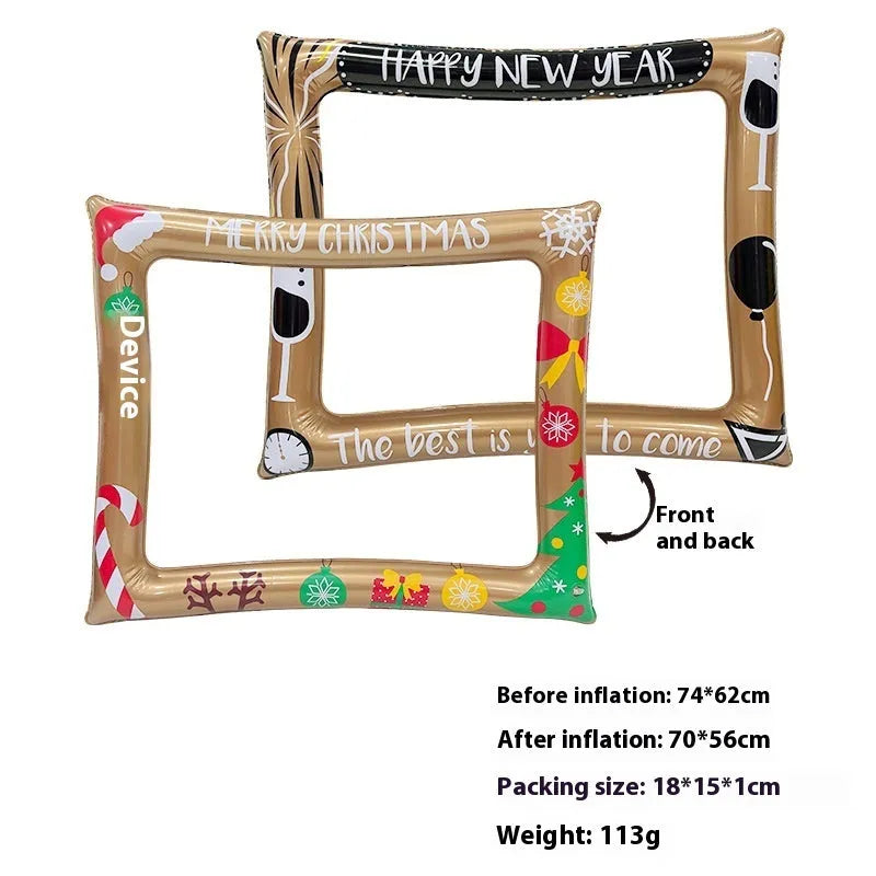Christmas inflatable photo frame prop for festive photography