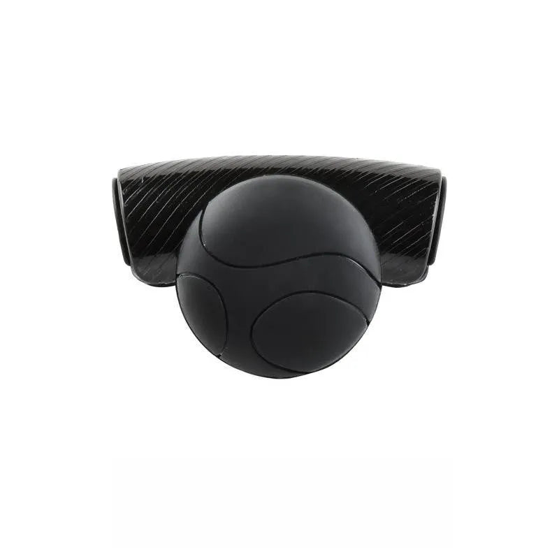Black and blue silicone steering wheel assist balls with metal bearing boosters showing 9cm by 6cm dimensions