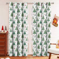 Polyester curtains with Christmas Forest punching pattern for sun shading in modern simplicity style