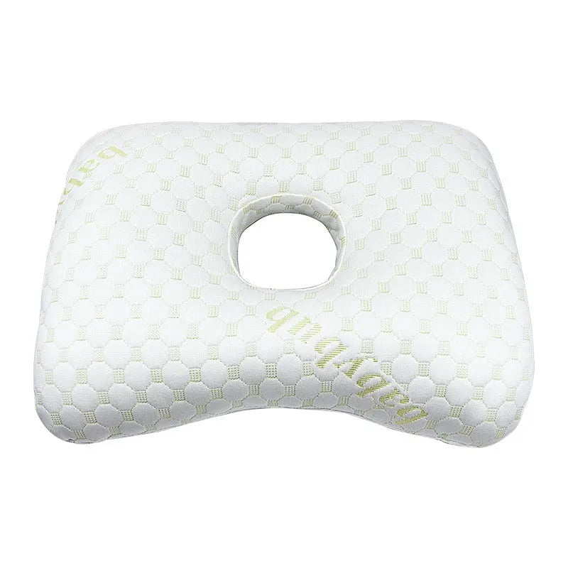Single-hole ear pillow for salon use with detachable cover, shown in Boer Gray colour.