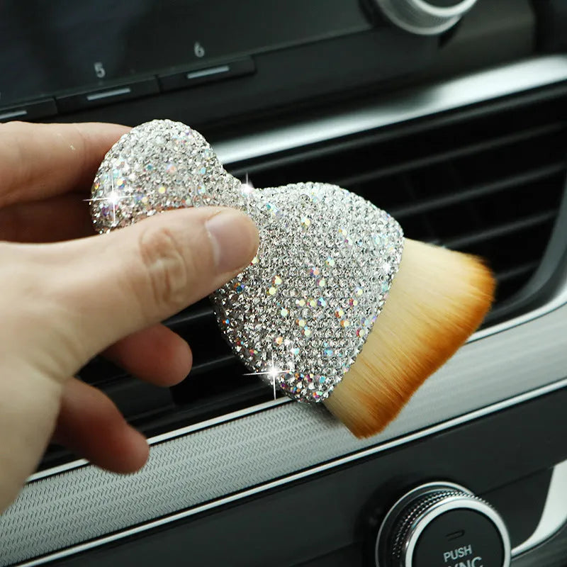 Soft PVC car interior cleaning brush for dust removal with 10cm length
