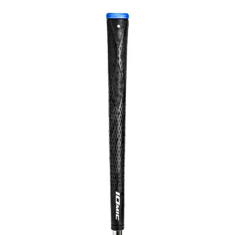 TPE golf club grip showing colour options including pink, red, blue, white, and black variations