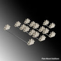 Mechanical keyboard keycap puller tool and satellite axis stabiliser set in black or milky white