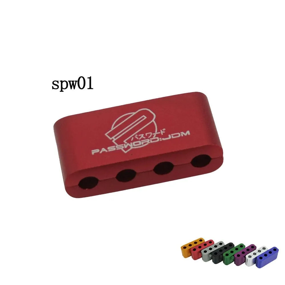 Three-piece zinc alloy car modification fastening clamp in multiple colours
