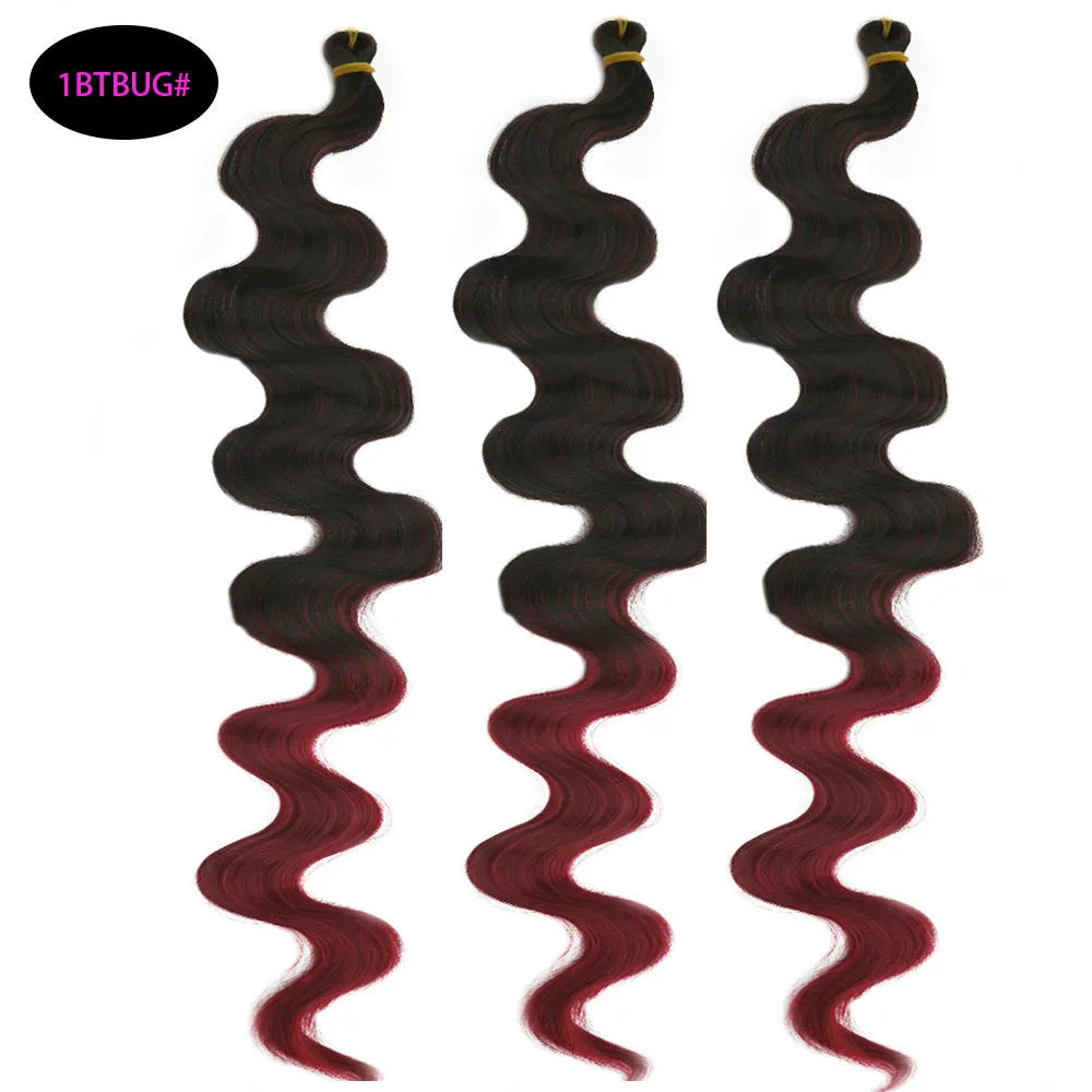 Wine red long wig with big wave curls, showing 24 inch length on a mannequin head