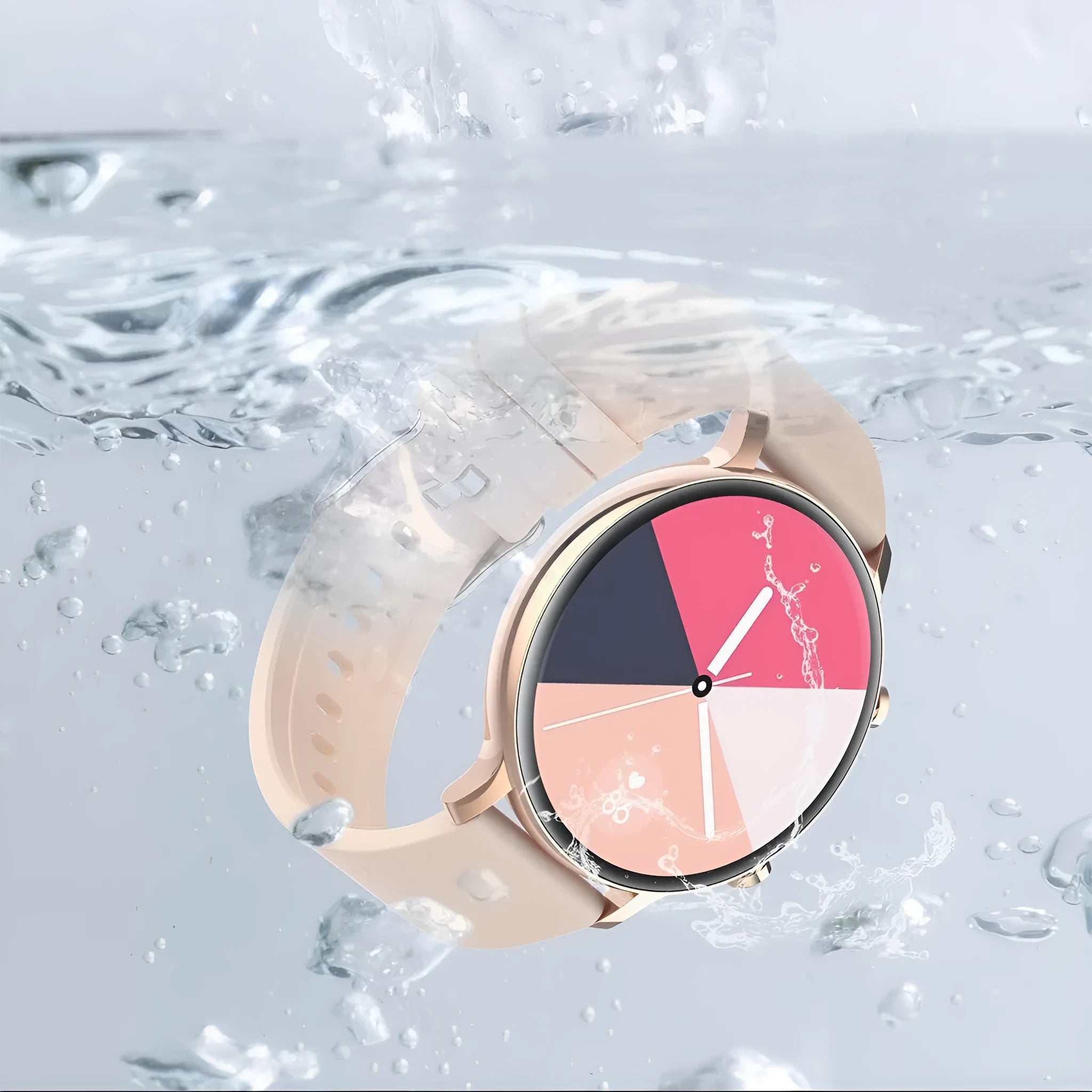 Black Bluetooth smartwatch with stainless steel strap showing call screen and health stats on 41mm face.