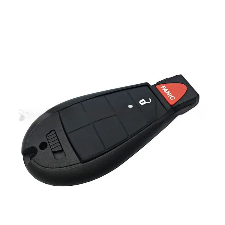 Dodge car smart card key replacement shell in nylon and ABS brass, dimensions 85mm x 42mm x 15mm.