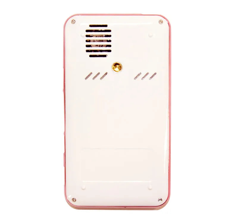 White and rose gold M6S miniature DLP Android projector showing compact 145mm size