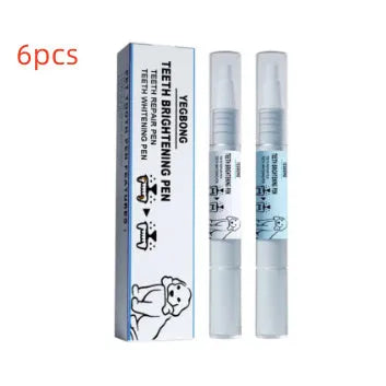 Pet teeth whitening pen with brush applicator for dog and cat dental care