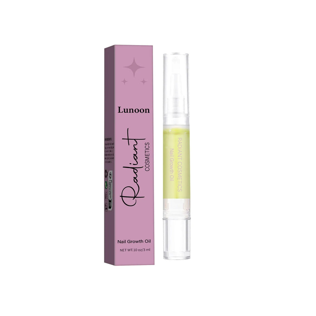 3ml bottle of clear wash-free nail growth and moisturising treatment oil