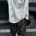 Korean style loose fit solid colour T-shirt with round neck and short sleeves