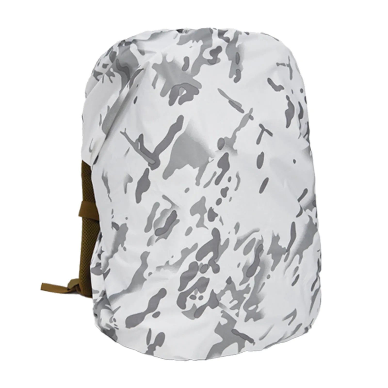 Backpack rain cover in army green colour showing waterproof PU material construction with 80L capacity